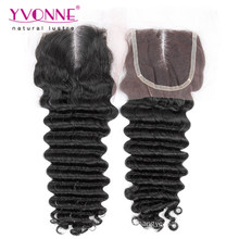 Middle Part Brazilian Deep Wave Lace Closure